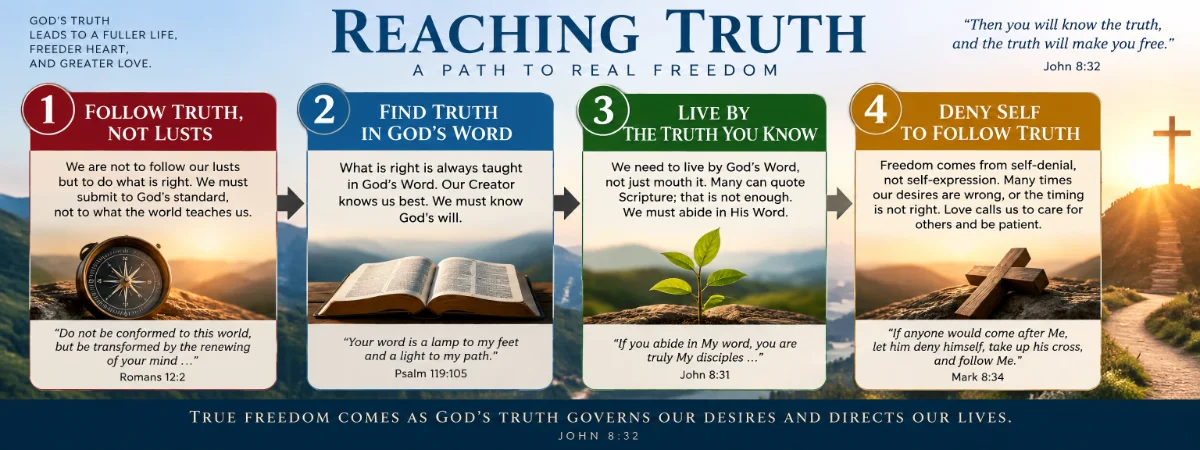 Four Steps to Freedom: Follow Truth, Find Truth, Live by Truth, and Deny Self to Follow Truth