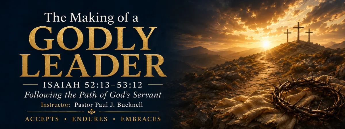 The Making of a Godly Leader — Isaiah 52:13–53:12 course banner