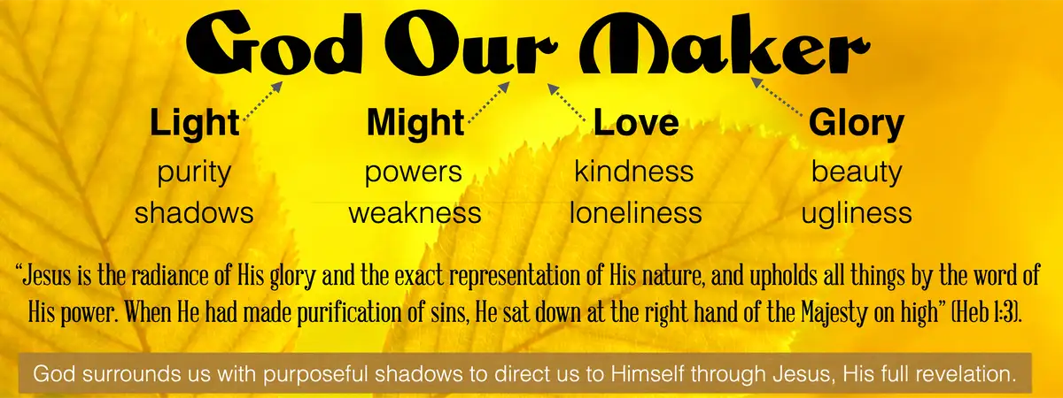 Light and glory pointing to God