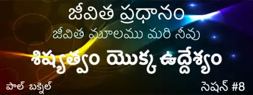 8) శిష్యత్వం యొక్క ఉద్దేశ్యం (19–21) — Telugu Life Core session